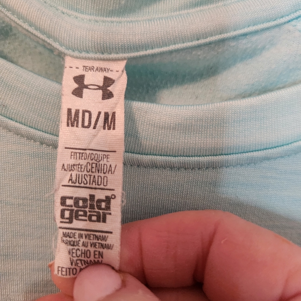 Under Armour Cold Gear Light Green Long‎ Sleeve Shirt, Size M - Picture 3 of 8